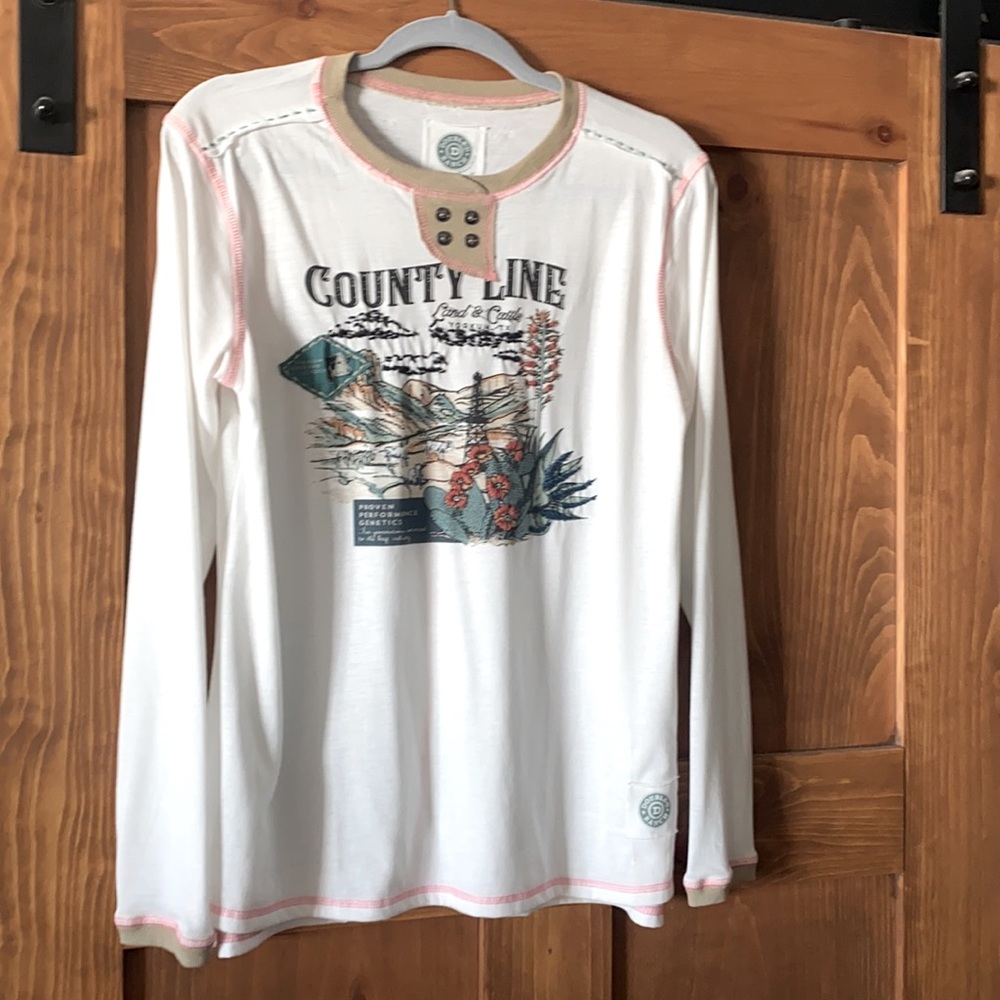 Double D Ranchwear County Line Top Size M